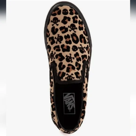 Vans Leopard/Skulls/Black/Tan Pattern Slip-Ons - Picture 5 of 5
